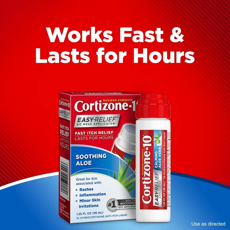 CHATTEM Cortizone-10 Easy Relief Applicator Anti-Itch Liquid 1.25 oz - Image 5
